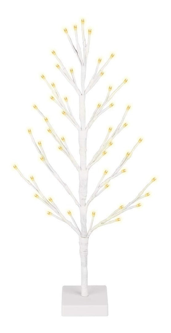 Kerstboom met LED - 60cm - 51 LED - Warm Wit - wit Kerstboom met LED - 60cm - 51 LED - Warm Wit - wit